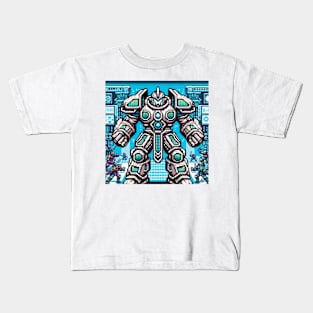 Pixel Warrior Robot Tee Kids T-Shirt